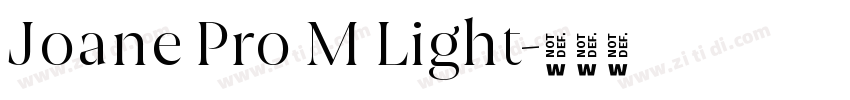 Joane Pro M Light字体转换
